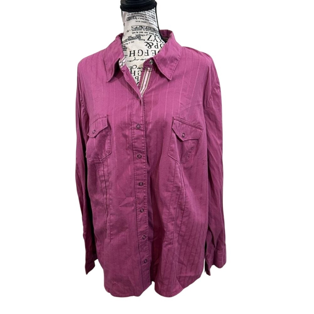 Venezia button down vertical stripe shirt plus 18 20